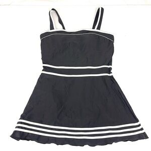 Shore Shapes Swimwear Black One Piece Swim Dress